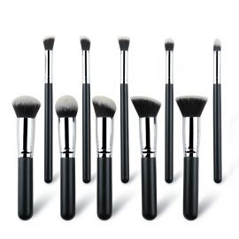 10pcs Black Makeup Brushes ALS-6251