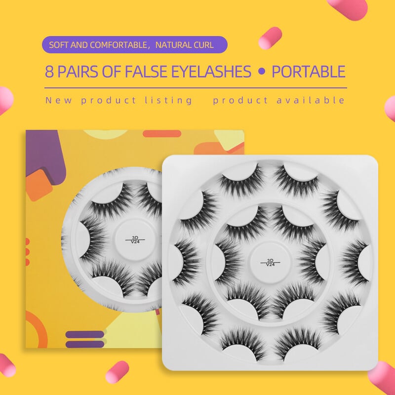8 Pairs of False Eyelashes-V AZYM-V8